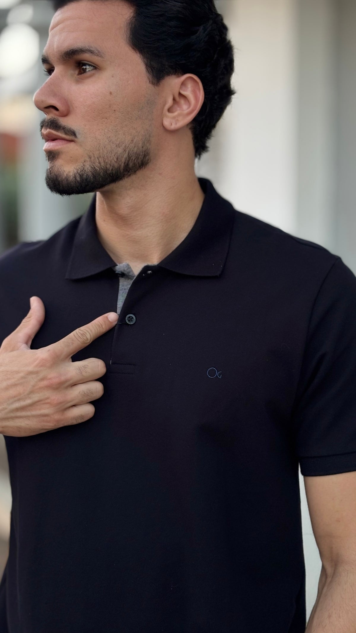 CAMISA POLO MINIMALISTA PRETA - ESSENCIAL PREMIUM