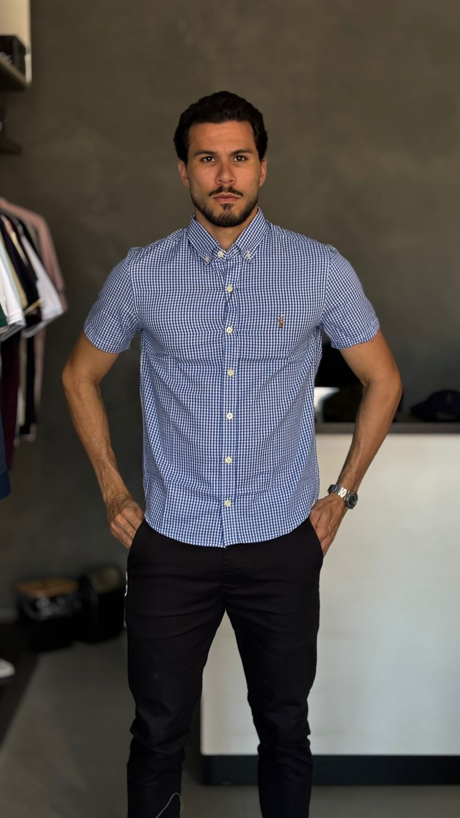 CAMISA XADREZ MANGA CURTA